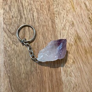 Amethyst Crystal Keychain
